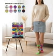 thumbnail image 5 of Glory Max Women's Assorted Colors Argyle Design Cotton Crew Socks Size 9-11 6 Pairs, 5 of 5