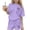 Purple, variant on CYRBOKO Girls Summer Outfit Sets, Short Sleeve Casual Elastic Waist Pull-on T-Shirts and Shorts Hot Pink Size 7-8 T
