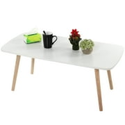 Wchiuoe White Rectangular Small Coffee Table Multifunctional MDF Material Tea Table for Office,Office Supplies,Side Table