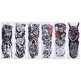 thumbnail image 1 of 6 hojas de pegatinas de tatuaje para brazo completo para hombres y mujeres, impermeables, para fiestas, de moda, tatuajes temporales., 1 of 14
