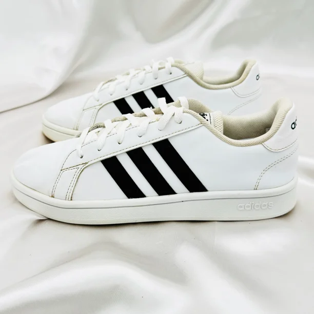Adi - das Grand Court White Black Men's Sz 5 Shoes Sneakers EF0103