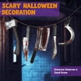 thumbnail image 4 of Joyfy 5 Pcs Hanging Halloween Bloody Knife Decorations Indoor,Fake Knife Prop Plastic Fake Knives Weapon Prop,Party Decor Haunted House Fake Blood,Machete Axe Cleaver Sickle for Scary Yard Porch, 4 of 7