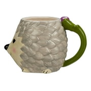 Mainstays Happy Hedgehog Sculpted Mug, 17.24 Ounces, Grey, Earthenware