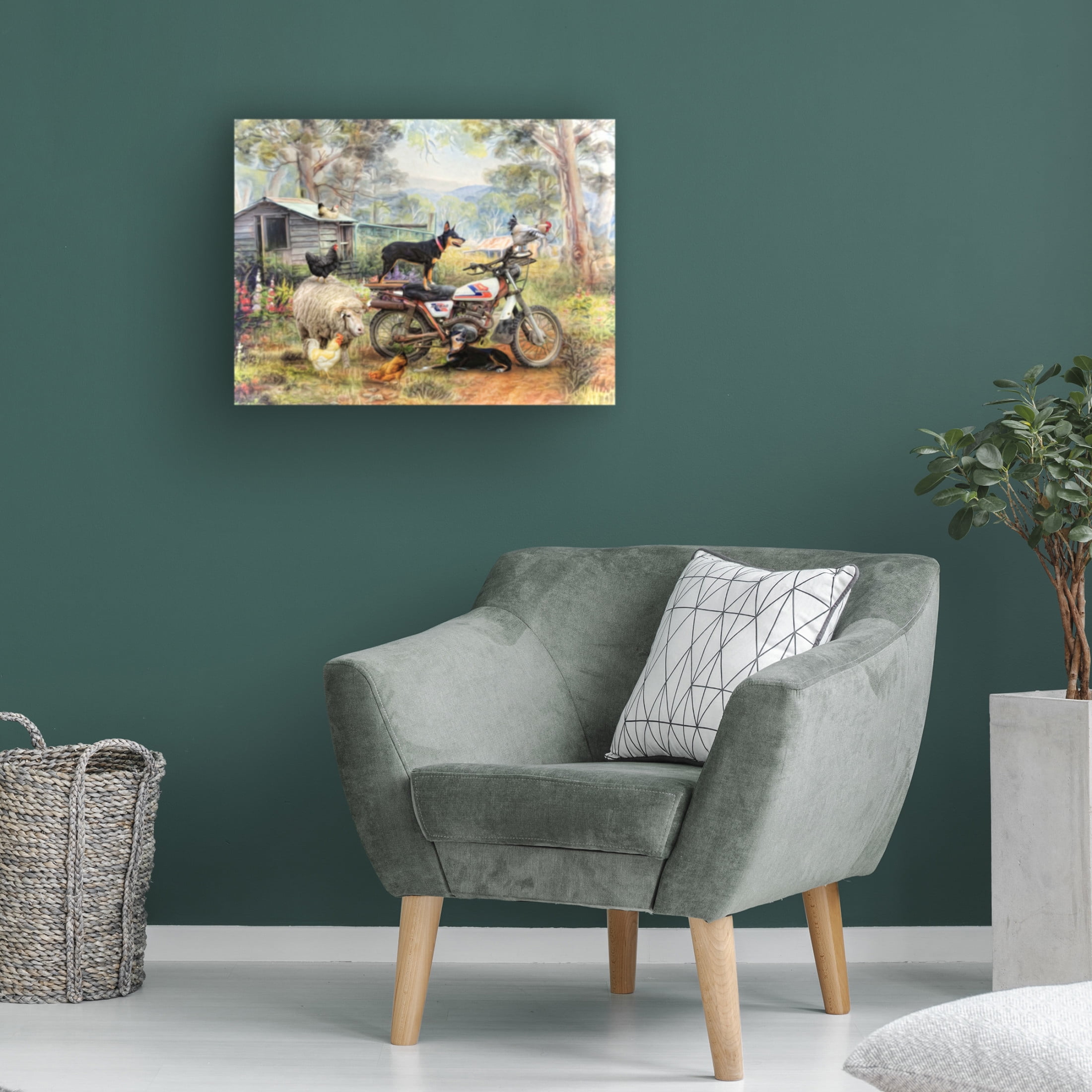 Canvas Wall Art - Trudi Simmonds 'Kelpie Karetakers' Wall Art for Living Room, Bedroom, or Office Décor by Trademark Fine Art - 32 x 24 Inches