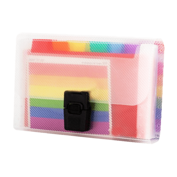 A6 Mini Accordion File Organizer,13 Pockets Rainbow Receipt Organizer Wellet for Monthly Bills,Cards,Check Coupons,Vouchers,Receipt Tax Item