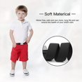 thumbnail image 1 of kurtrusly 1 Set Design Simple Enfants Ceinture Élastique Garçons Boucle Réglable Extensible Ceinture Réutilisable Jeans Lavable Accessoires de Vêtements Noir + Café + Gris, 1 of 8