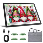 Rechargeable A4 Light Board for Diamond Painting, 9000 Lux Tracing Light Box with Side Physical Buttons, 3 Colors and 6 Levels of Brightness, LED Light Pad for Diamond Art, Drawing, Weeding Vinyl