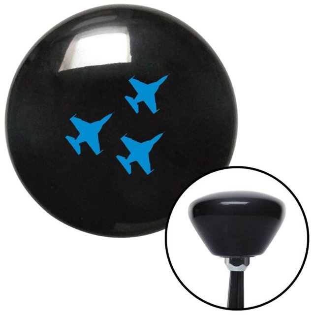 Bouton de Changement de Vitesse Rétro Bleu Formation Jet Noir avec M16 x 1.5 Insert Shifter Manuel Automatique