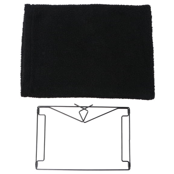 Nicehomfit Durable Black Metal Frame Pet Bed with Plush Fleece Cushion for Hanging Cat Use
