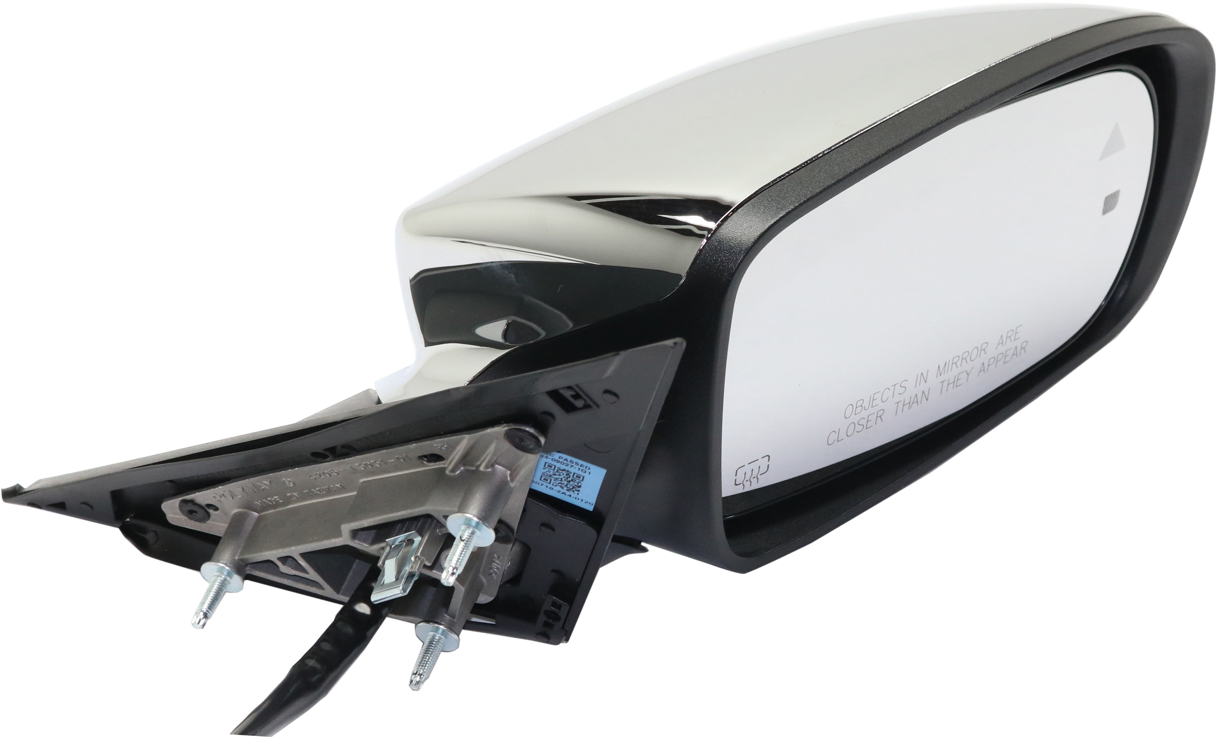 Mirror Compatible With 2011-2018 Chrysler 300 Right Passenger Side Heated W/ Blind Spot Detection In Glass In-Housing Signal Light Chrome Kool-Vue
