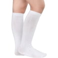 thumbnail image 3 of FOREEMME Kids Child Soccer Socks Stripes Knee High Tube Socks Cotton Uniform Sports Socks for Toddler Boys Girls White, 3 of 6