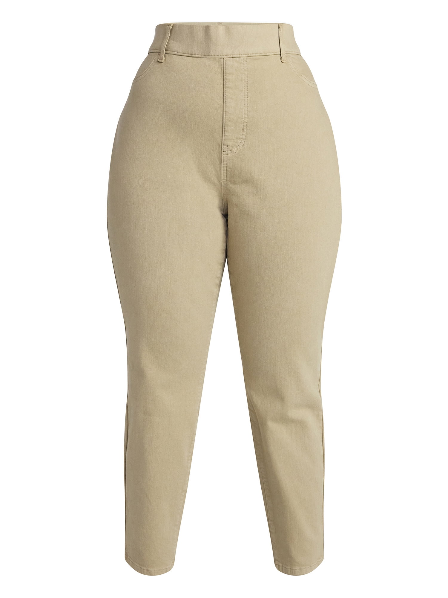 Terra & Sky Women's Plus Signature Pull On Skinny Jegging Pants with Control Panel, Sizes 0X-5X