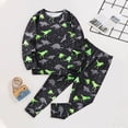 thumbnail image 2 of NOLDARES Boys Prints Pajamas 2 Pieces Long Sleeve Jammies Set Toddler Pjs Fall Winter Sleepwear 6-12 Months 12-24 Months 2t 3t 4t 5t 6t 7t 8t 9t Children,Green,4-5 Y, 2 of 9