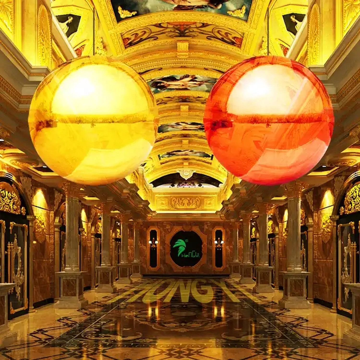 Giant Inflatable Mirror Ball Sealed Disco Inflatable Mirror Sphere Red Pvc Chrome Shinny Balloon For Wedding Stage Decoration