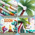 thumbnail image 4 of Cartoon Dinosaur Hatching Banner Colorful Eggs Dino Display Volcano Star Pattern Baby Shower Backdrop for Baby Shower Gender Reveal Dinosaur Party, 4 of 9