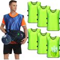 thumbnail image 1 of Paquete de 6 chalecos Pinnies Scrimmage Jersey para fútbol baloncesto Hockey adulto, 1 of 7