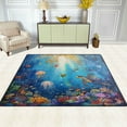 thumbnail image 3 of Area Rug Indoor 63"x48"in Non-Slip Wear Resistant Floor Mats Soft Large Carpets for Living Room Bedroom Home Decor Tropical Marine Life, 3 of 7