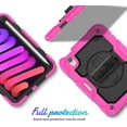 thumbnail image 2 of New 2021 iPad Mini 6 Case (6-Generation 8.3-inch) 2021 with Screen Protector Pencil Holder 360 Stand Hand Strap Kids Shockproof Heavy Duty Rugged Cover for iPad Mini 6th Generation, 2 of 7