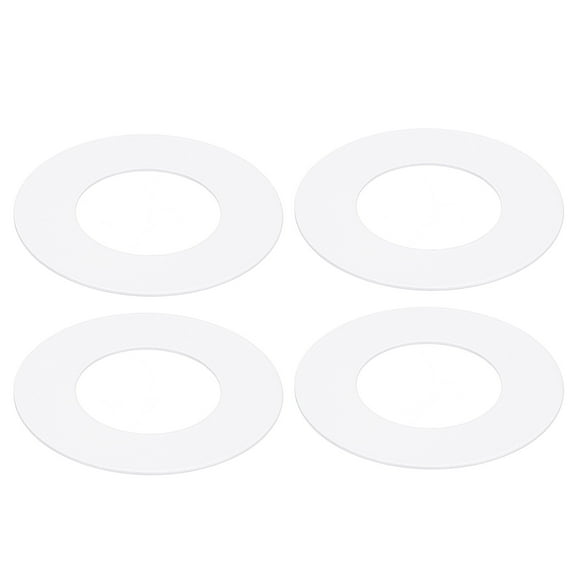 Uxcell Metal Goof Trim Ring, 2.59" OD 1.38" ID Circular Ceiling Light Ring Trims, Matte White 4Pack