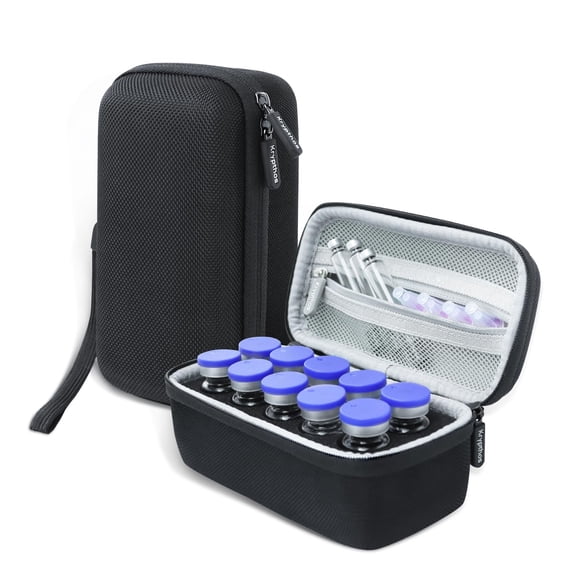 Funda protectora para viales de insulina Krypthos, 10 ranuras para frascos de 10 ml