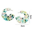 thumbnail image 2 of Personality pop exaggerated C-shaped earrings, 2 of 5