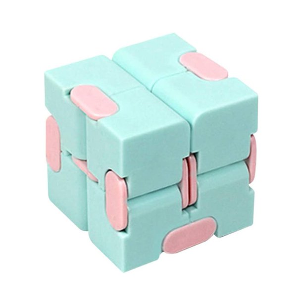Juguete sensorial del cubo infinito del bloque azul de la persona agitada para el adulto del niño