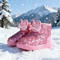 thumbnail image 6 of CAIVO Cozy Kids Boots Winter Insulated Boots With Cute Bow Embellishment Toddler Kids Relaxed Fit Solid Color Child Shoes, 6 of 6