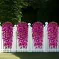 thumbnail image 4 of 3 PCS Artificial Bougainvillea Bouquet Flowers,49 inches Triangle Plum Blooming Silk Bouquet for Home Centerpieces Garden Party Indoor Outdoor Spring Decoration(Rose Red), 4 of 5