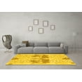thumbnail image 3 of Ahgly Company Machine Washable Indoor Square Abstract Yellow Modern Area Rugs, 6' Square, 3 of 4