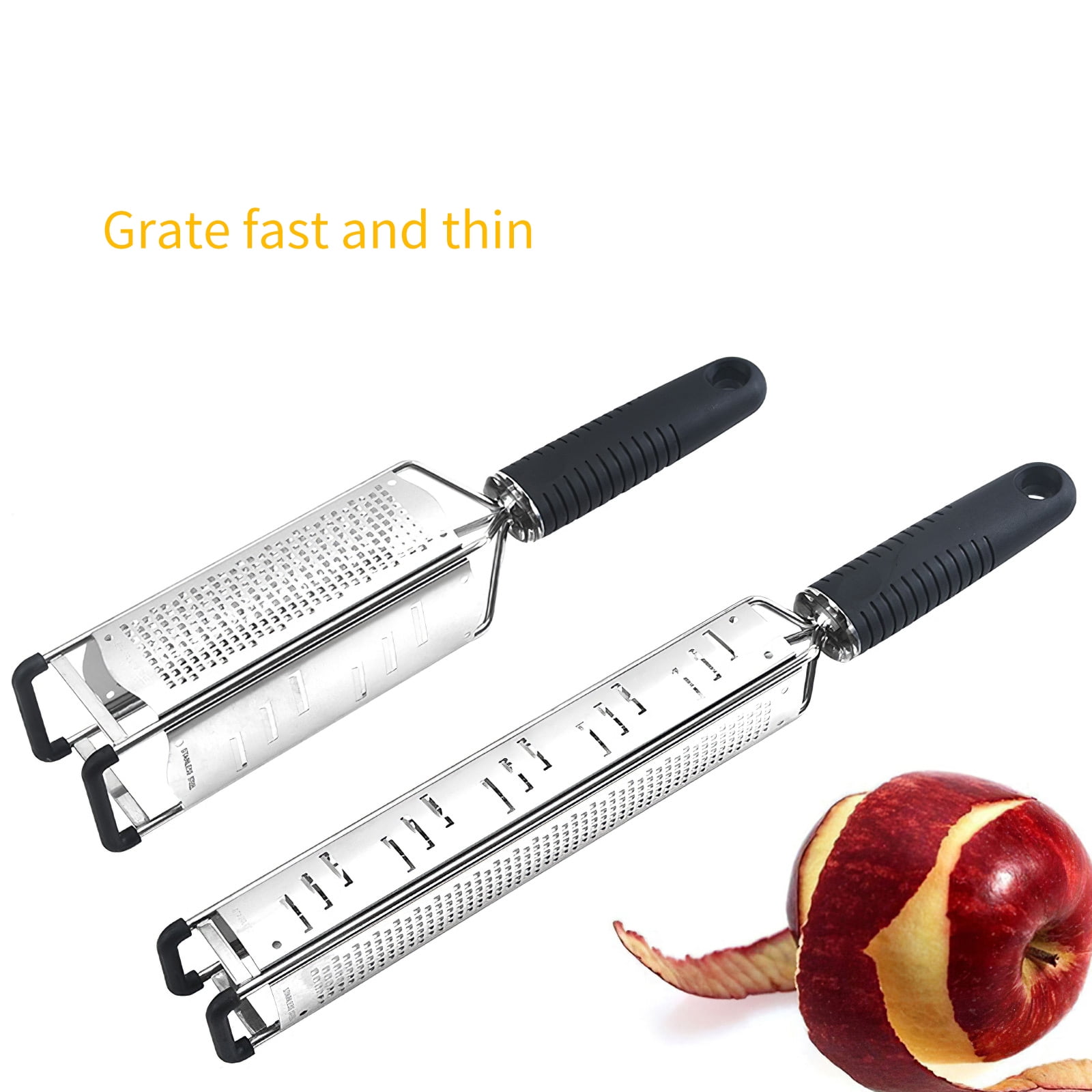 Handheld Canister Cheese Grater 2 Blades Hand-Held Fine Large Shred Easy to  Use