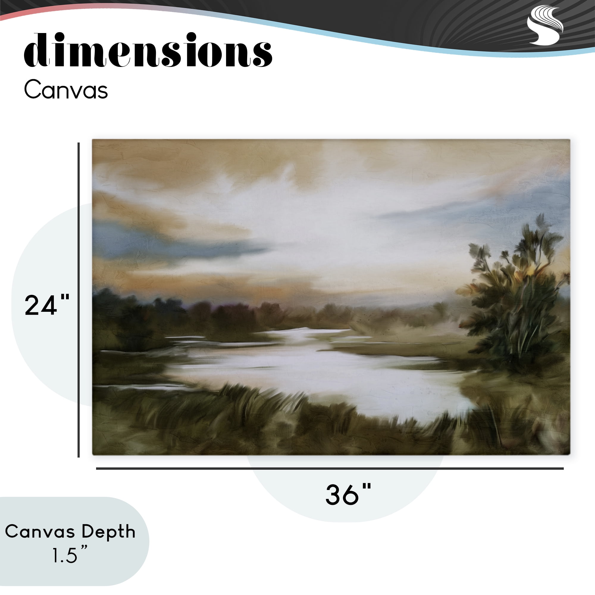 Stupell Industries Sunset Pond Countryside Canvas Wall Art, design by Kim Allen
