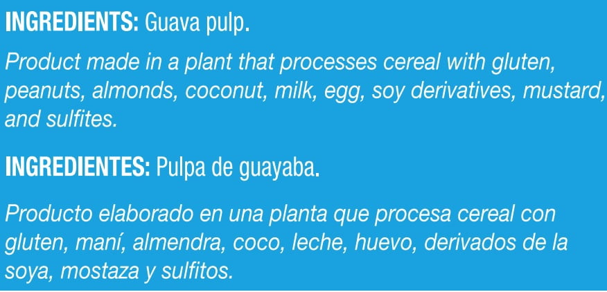 El Latino Guayaba (Guava) Pulp (No Sugar Added) 32oz. Jugs