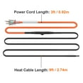 thumbnail image 2 of KFFKFF Pipe Heating Cable, 9FT 5W/FT for Preventing Pipe Freezing, Water Pipe Warming Wire with Integrated Thermostat Safeguards PVC Tubing, Metal and Plastic Pipe from Cold Conditions, 2 of 9