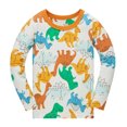 thumbnail image 4 of ATAIKU 100% Cotton Kids Baby Boys Long Sleeve Pajama Sets Toddler 2-Piece Sleepwear Child Summer Dinosaur Pjs 2-8Y, 4 of 11