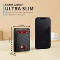 thumbnail image 4 of Cartera RUNBOX Slim de piel con bloqueo RFID para hombre, color negro, 4 of 6