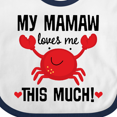 thumbnail image 4 of Inktastic Mamaw Loves Me Grandson Boys or Girls Baby Bib, 4 of 4