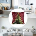 thumbnail image 3 of Christmas tree snowflakes linen throw pillowcase decoration pillowcase gifting preferred 18x18 inch cushion cover 4 sets sofa pillowcase sofa bedroom living room car, 3 of 8
