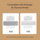 thumbnail image 2 of Papel de impresión Papel térmico Peripage A4 Papel de impresión de doble cara Plegado continuo 210x297 mm (8,26x11,69 pulgadas) 100 hojas Sin BPA Adecuado para impresora térmica Peripage A40 P40, 2 of 7