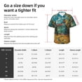 thumbnail image 5 of Sikiie Impressionist Village Sky Print Men's Hawaiian Shirt, Summer Beach Button Pocket Short Sleeve T-Shirt,Medium, 5 of 7