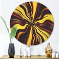 thumbnail image 2 of Designart 'Purple Yellow Black Fantasy ' Modern Wood Wall Clock, 2 of 5