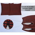 thumbnail image 4 of Ruvanti - 4 Pack 100% Cotton Fabric Throw Pillows Cover, 16x16 Soft, Cozy Square Decorative Pillows Covers for Sofa, Couch Pillows, Bed, Living Room Luxury Cushion Covers Only; Red and Black, 4 of 8