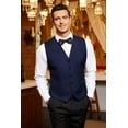 thumbnail image 5 of COOFANDY Men's V-Neck Suit Vests Fashion Formal Slim Fit Business Dress Vest Waistcoat, 5 of 9