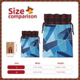 thumbnail image 2 of Color Matching Linen Bundle Mouth Gift Bag Can Be Used For Daily Small Items Blue Geometric Lines_4 Small, 2 of 8