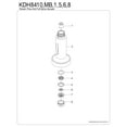thumbnail image 3 of Kingston Brass KDH8416 2-Function Pull-Down Kitchen Faucet Sprayer Head, Naples Bronze, 3 of 4