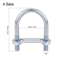 thumbnail image 2 of Unique Bargains 42mm Inner Width 75mm Length Round U-Bolt Steel M8 4 Sets, 2 of 4
