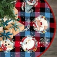 thumbnail image 4 of Fmbmuo Blue Christmas Tree Skirt Plaid 35 Inch Christmas Decorations, Nylon,Spandex Rustic Festive Vintage Tree Skirt Good for Your Christmas Tree Display, 4 of 5