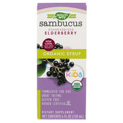 Nature's Way, Organic Sambucus Syrup for Kids, Standardized Elderberry, 4 fl oz (120 ml) (Pack of 2)