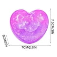 thumbnail image 3 of TOYOUME Heart-Shaped Squeeze Sensory Toys, Soft Slow Rising Glitter Squishy, Purple, 3 of 8