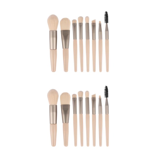 Jumpingount Paquete de 8 brochas de maquillaje portátiles, resistente al agua, base en polvo, maquillaje de belleza, kit de sombras de ojos, suministros de Type3 NO3 Jumpingount CBP191414