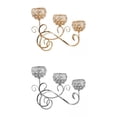 thumbnail image 1 of Candelabros de cristal de 2 piezas, candelabros de 3 brazos, de para bodas, 1 of 9